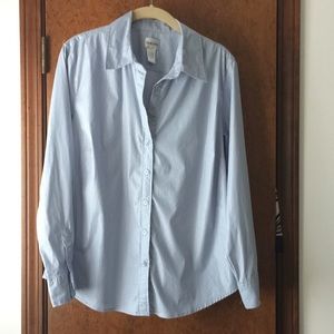 Chico’s blue/silver stripe blouse